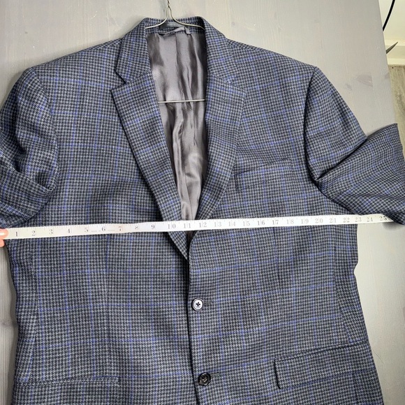 Lauren Ralph Lauren Men's 100% Wool Blazer with Elbow Patch Houndstooth Pattern - Picture 8 of 11